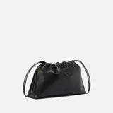 Borsa a spalla grande in pelle con logo 105825A0QO Z99Q PINKO Nero-antigue 