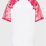T-shirt manica corta D42EL068EE7 MF241 ERMANNO FIRENZE Bianco/fucsia 