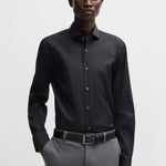 Camicia slim fit in cotone elasticizzato 50479915 10151300 03 001 BOSS Black 