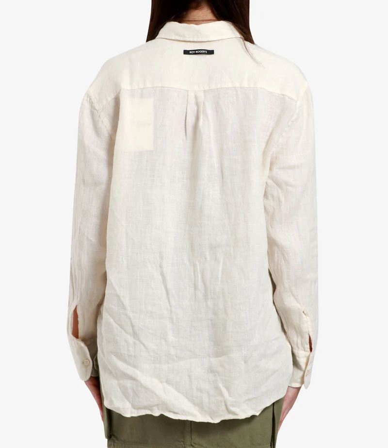 Camicia lino RND90016 CD33 0569 C0095 ROY ROGER'S Milk 