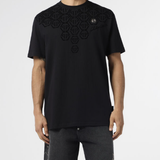 T-Shirt girocollo con logo monogram MTK8682 PJY002N 02 PHILIPP PLEIN Black 