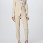 Pantalone dritto in punto stoffa 100155A0IM C28 PINKO Beige 