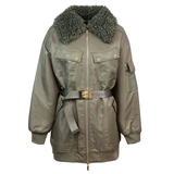Piumino oversize con cintura PI57D36E2 BI7 ELISABETTA FRANCHI Army 