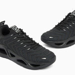 Sneaker con tomaia in mes 7X000303 AF18441 MZ547 EA7 Black 