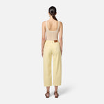 Jeans in cotone tinto con charm logato PJ87D51E2 DC7 ELISABETTA FRANCHI Lemon grass 