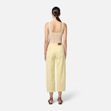 Jeans in cotone tinto con charm logato PJ87D51E2 DC7 ELISABETTA FRANCHI Lemon grass 