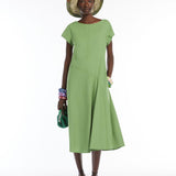 Abito in cotone smanicato 2515221142 007 MAX MARA WEEKEND Verde 