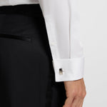 Camicia con collo in piedi e polso da gemelli 50550662 10272509 01 100 BOSS White 