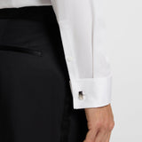 Camicia con collo in piedi e polso da gemelli 50550662 10272509 01 100 BOSS White 