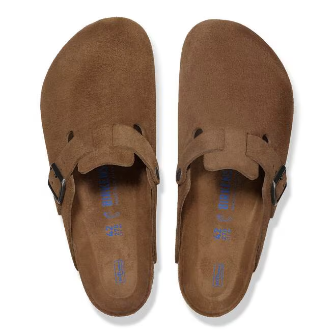 Sabot in pelle scamosciata BOSTON SFB 1030861 DARK TEA BIRKENSTOCK Dark tea 