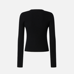 Maglia girocollo in cannetè di lana 104020A15S Z99 PINKO Nero 