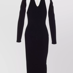 Abito scollato manica lunga AM11S58E2 110 ELISABETTA FRANCHI Black 