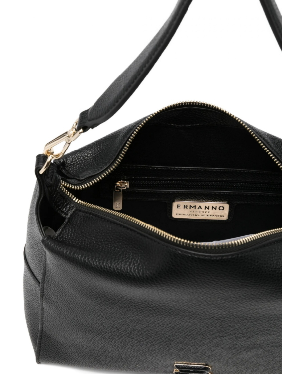 Borsa hobo in ecopelle 12402120 BLACK ERMANNO FIRENZE Black 