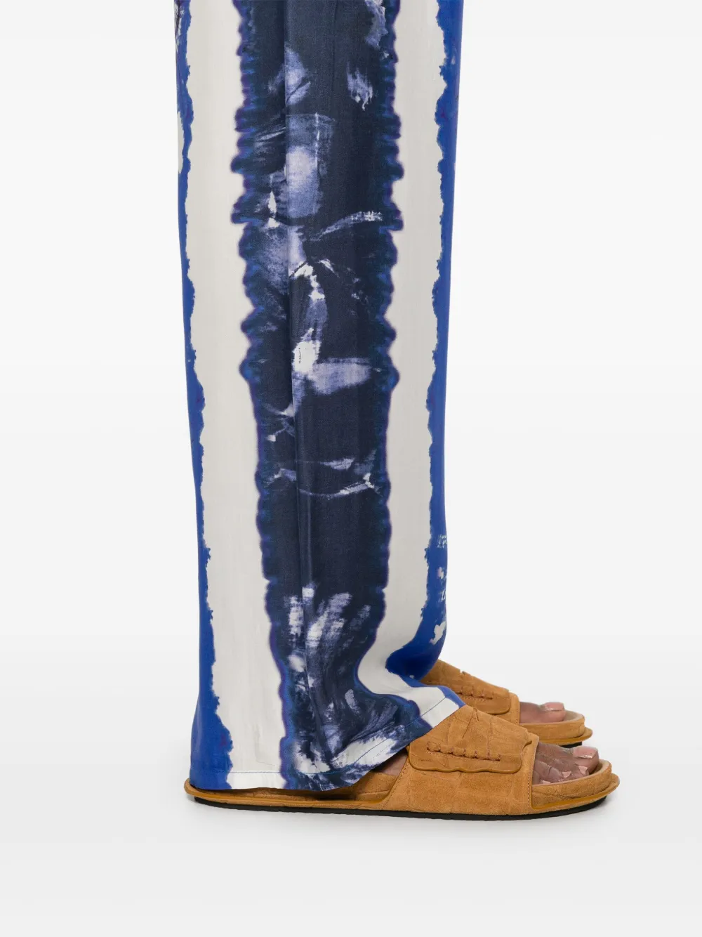 Pantaloni stampa floreale D46EP059ED2 MFA34 ERMANNO FIRENZE Blue 