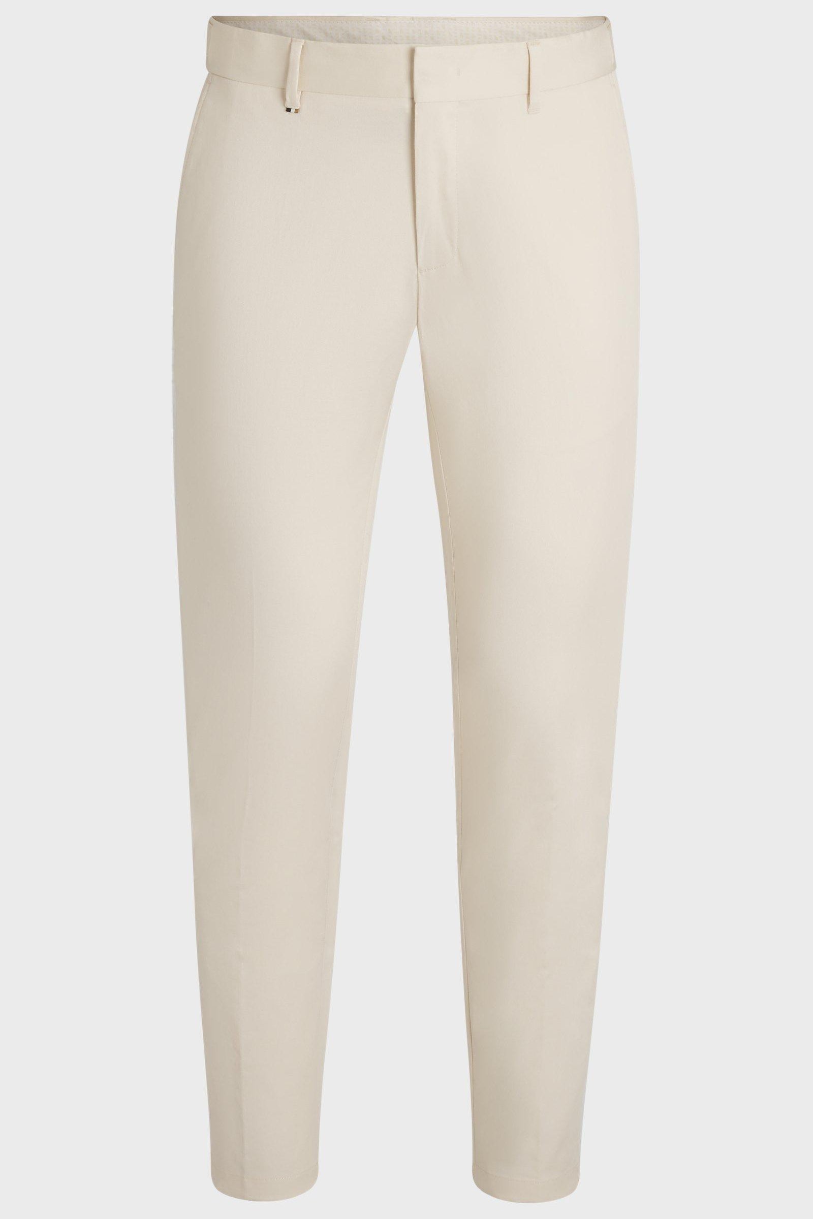 Pantaloni in cotone elasticizzato 50539970 102619 131 BOSS Open white 