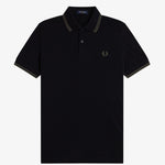 Polo manica corta M3600 T44 FRED PERRY Black/fieldgreen 