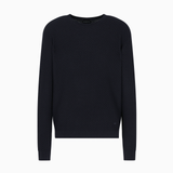 Maglia girocollo in lana con lavorazione jacquard EM002196 AF13851 FB057 EMPORIO ARMANI Blue 