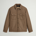 Giacca a camicia in misto lana CFWOOS2018MRUT3046 8880 WOOLRICH Beige pied de poule 