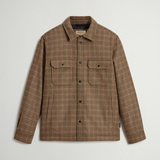 Giacca a camicia in misto lana CFWOOS2018MRUT3046 8880 WOOLRICH Beige pied de poule 