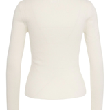 Cardigan in maglia a micro-trecce MK88B61E2 360 ELISABETTA FRANCHI Avorio 