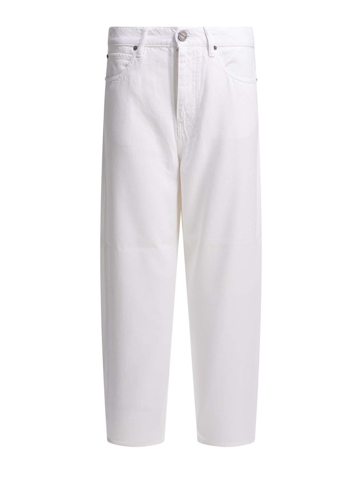 Jeans vestibilità morbida 103857A3E1 Z04 PINKO Bianco brill. 