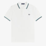 Polo manica corta M3600 02C FRED PERRY Snowwht/sgrn/nvy 