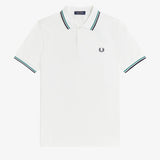 Polo manica corta M3600 02C FRED PERRY Snowwht/sgrn/nvy 