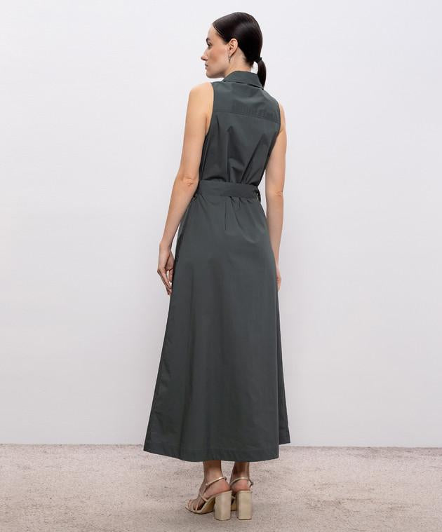 Vestito chemisier in popeline di puro cotone con cintura CFWWDR2022FRUT3944 6668 WOOLRICH Forest veil 