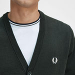 Cardigan in misto lana K9551 Q20 FRED PERRY Night green 