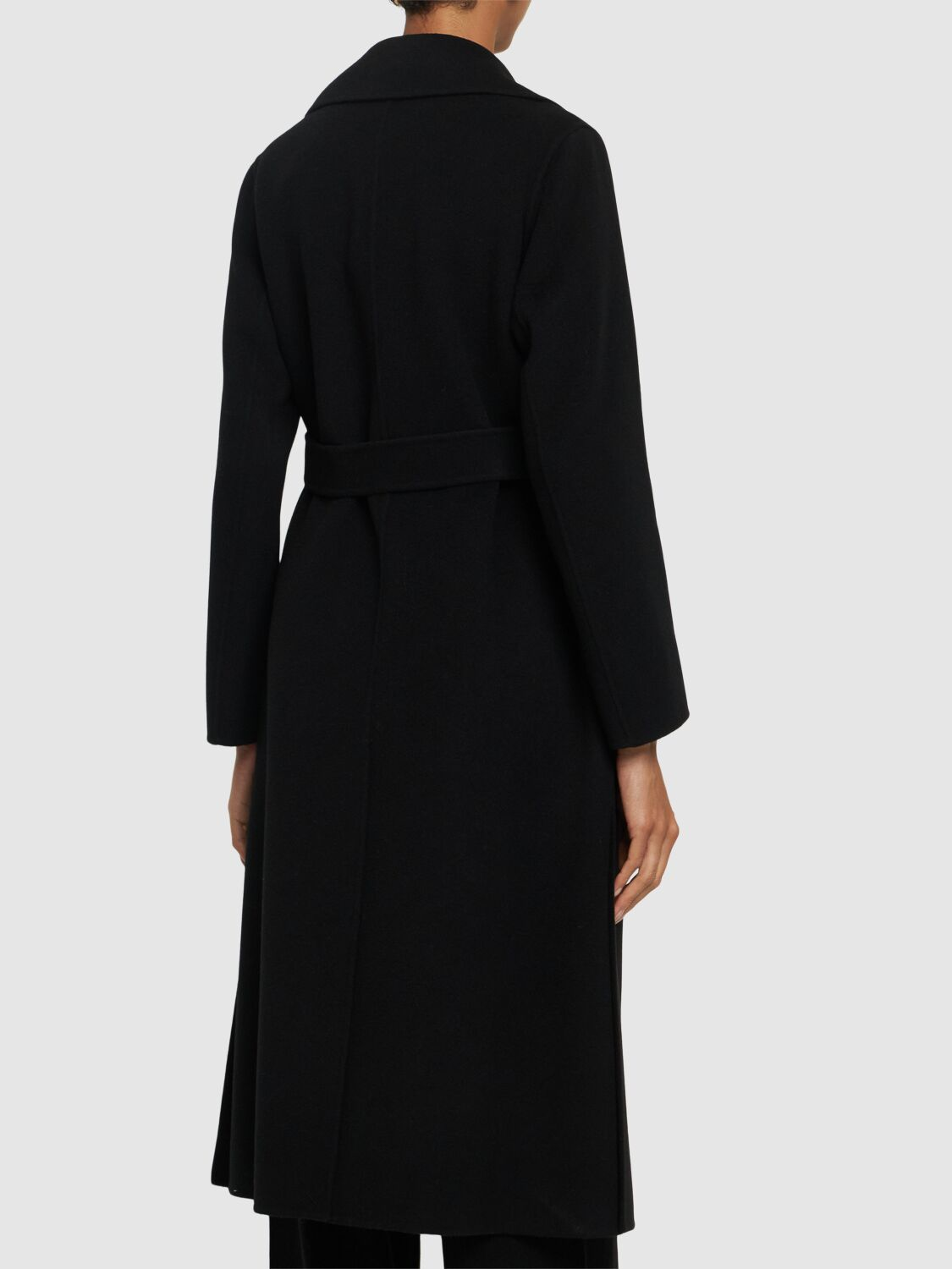 Cappotto lungo a vestaglia in lana 2425016041 013 MAX MARA WEEKEND Black 