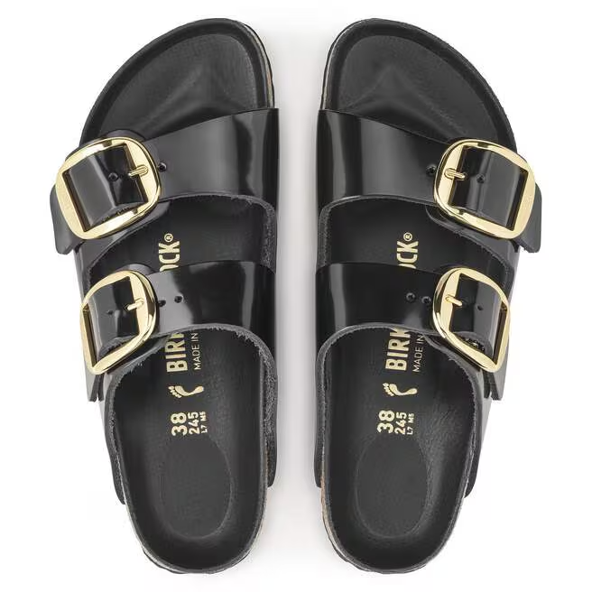 Ciabatta in vernice ARIZONA BIG BUCKLE 1021476 SHINE BLACK BIRKENSTOCK Shine black 