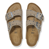 Ciabatta in pelle scamosciata con rivetti ARIZONA RIVET 1029390 TAUPE BIRKENSTOCK Taupe 