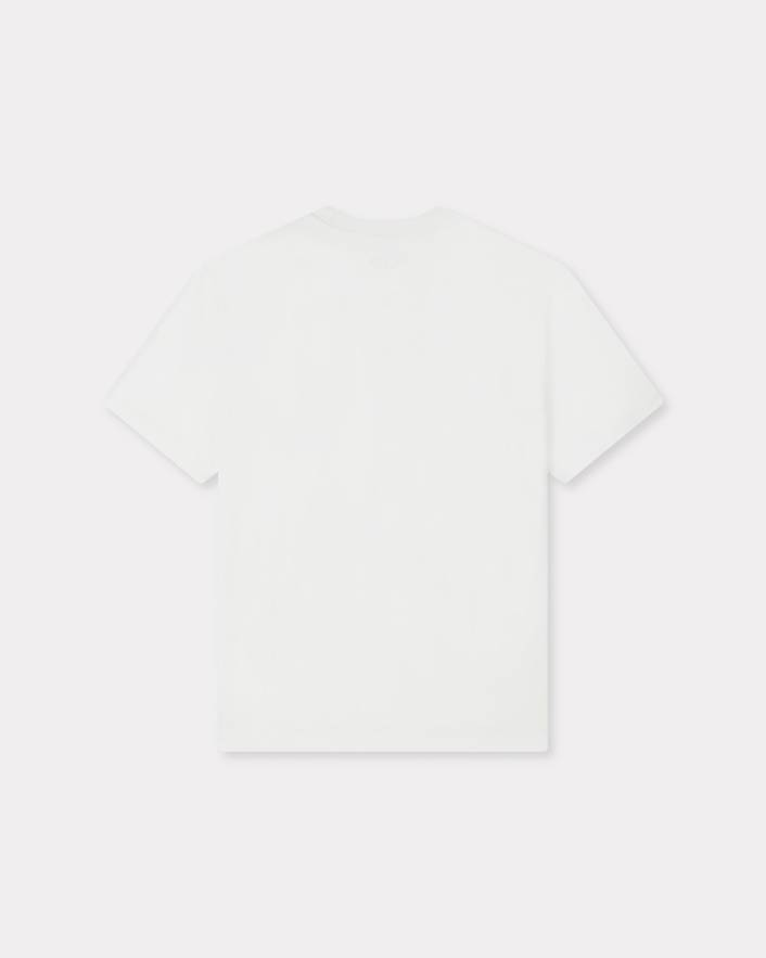 T-Shirt in cotone con ricamo FG55TS2054SG 02 KENZO Off white 