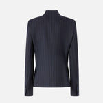 Blazer sfiancato in lana gessata 105626A2QY EZ1 PINKO Blu/bianco 