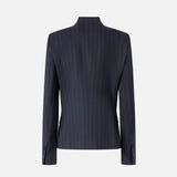 Blazer sfiancato in lana gessata 105626A2QY EZ1 PINKO Blu/bianco 