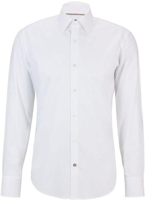 Camicia in cotone regular fit 50479943 10245425 01 100 BOSS White 