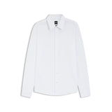 Camicia in tessuto tecnico effetto seersucker 50560706 10248746 01 100 BOSS White 