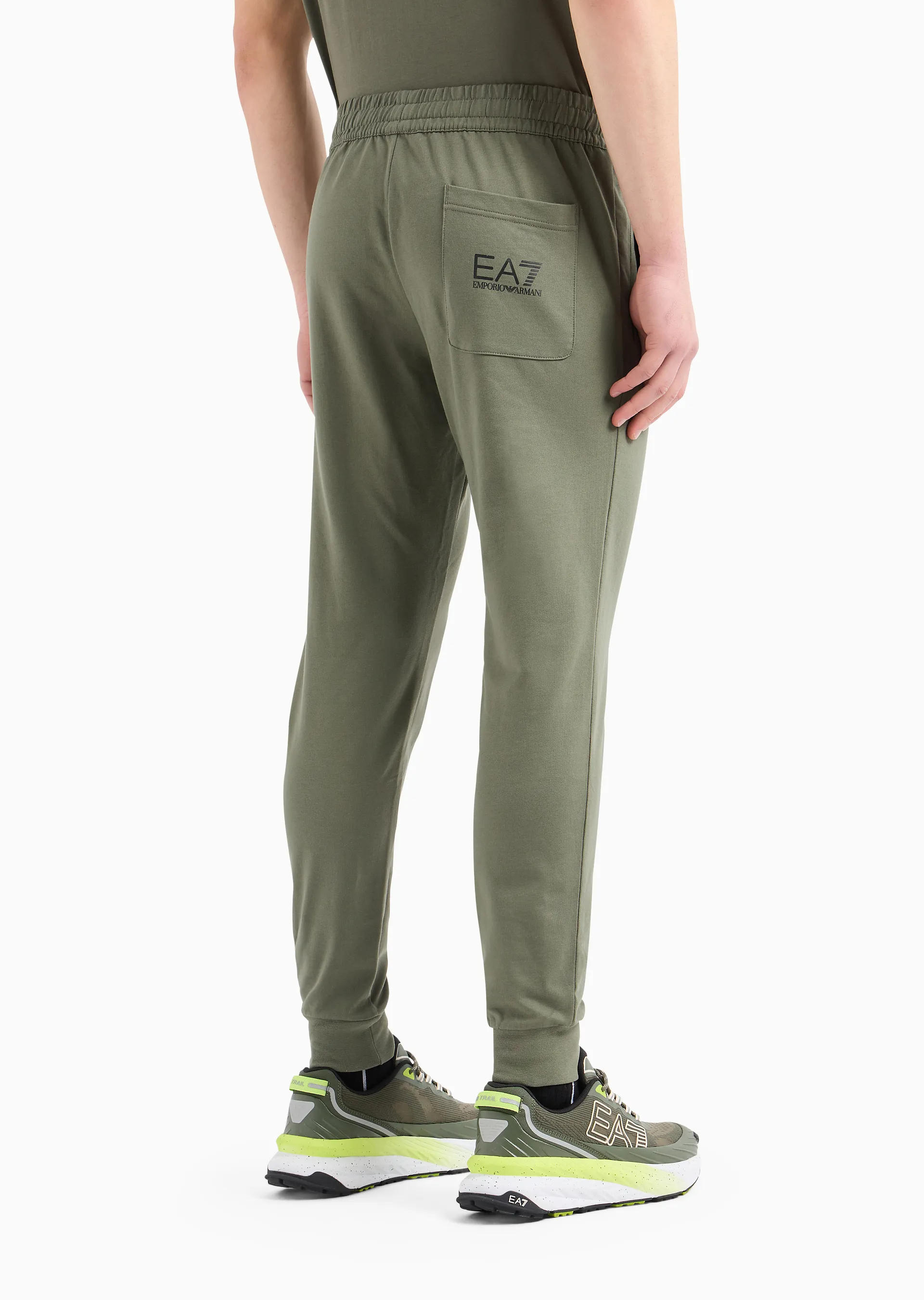Pantaloni joggers Logo Series in cotone 8NPPC3 PJ05Z 1846 EA7 Green 