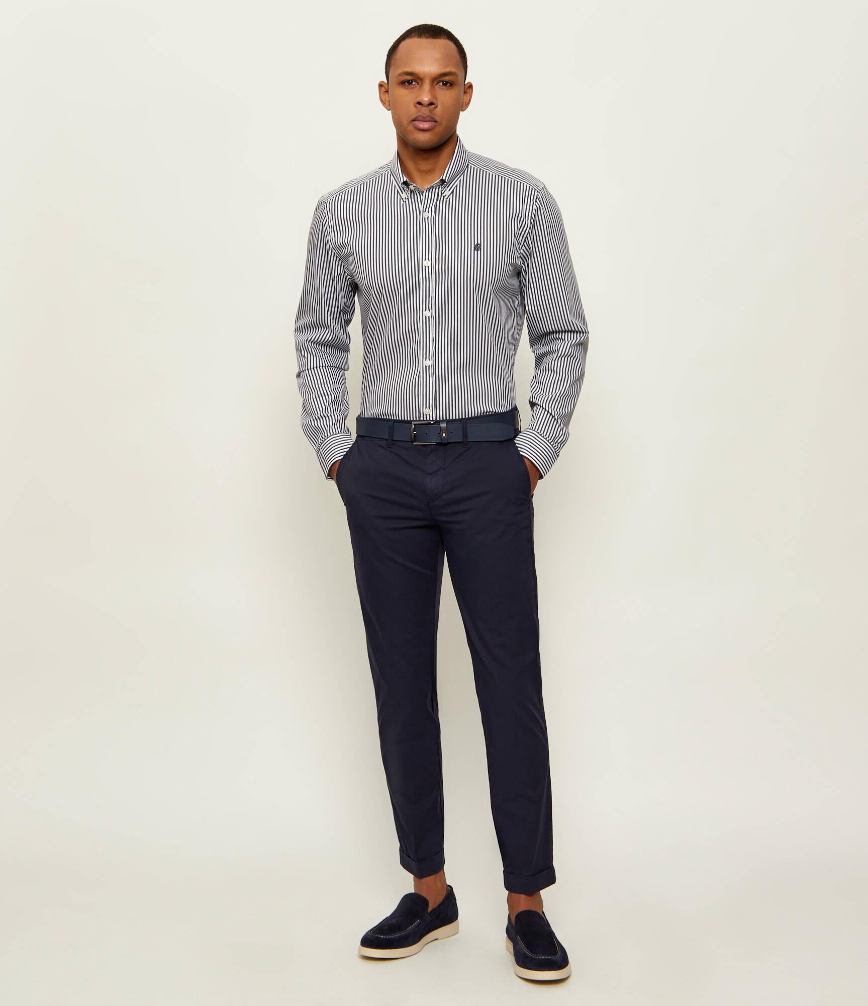 Camicia botton down in cotone 50562048 10262111 01 404 BOSS Dark blue 