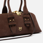 Borsa piccola in pelle 105334A2JH L74V PINKO Marrone castano mat gold 