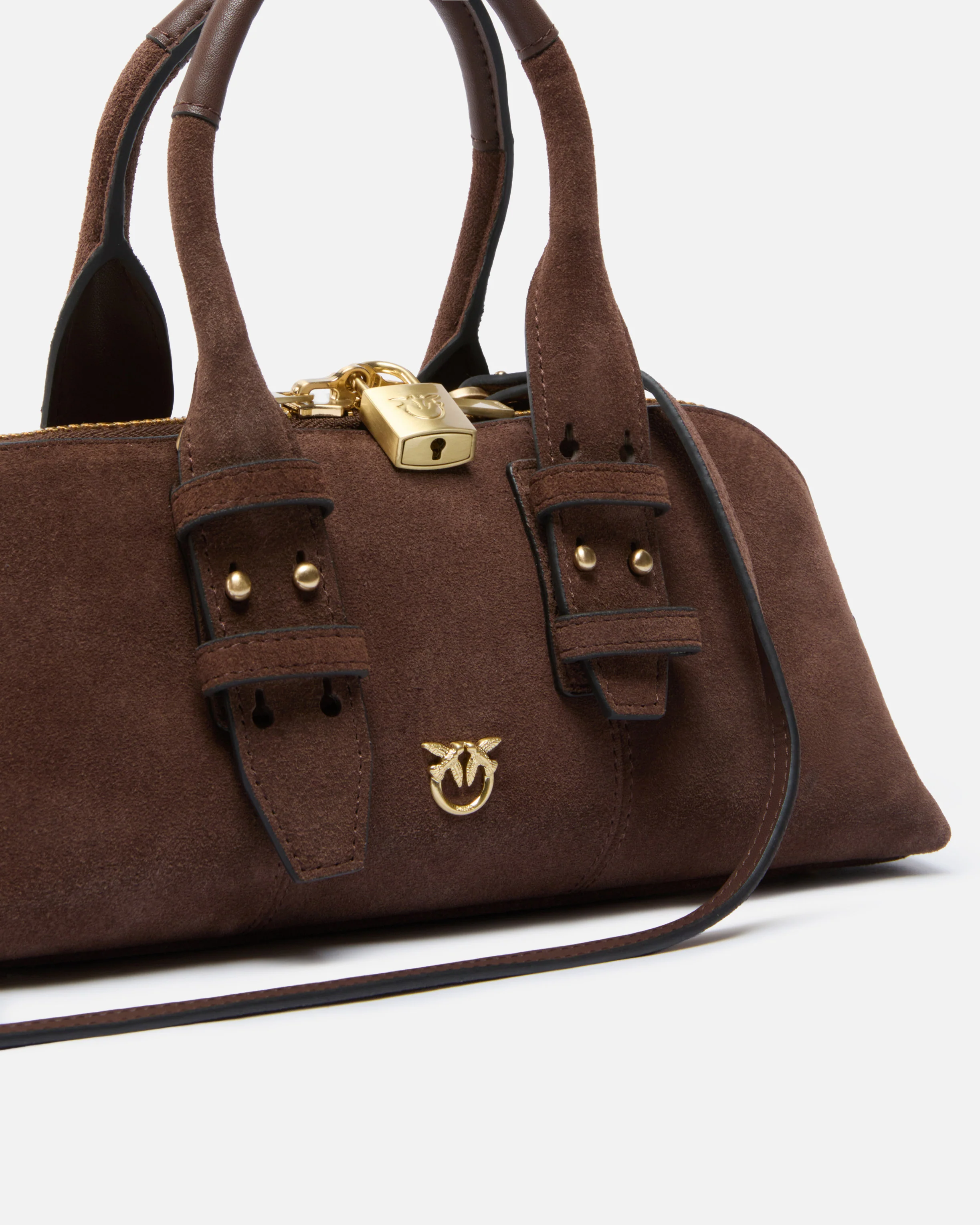 Borsa piccola in pelle 105334A2JH L74V PINKO Marrone castano mat gold 
