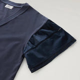 T-Shirt Lakeside in puro cotone con maniche a sbuffo CFWWTE0076FRUT3397 3989 WOOLRICH Melton blue 