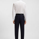 Camicia slim fit con polso da gemello 50480093 10245425 01 100 BOSS White 