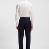 Camicia slim fit con polso da gemello 50480093 10245425 01 100 BOSS White 