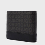 Portafoglio in pelle logato 50558549 10278014 01 001 BOSS Black 