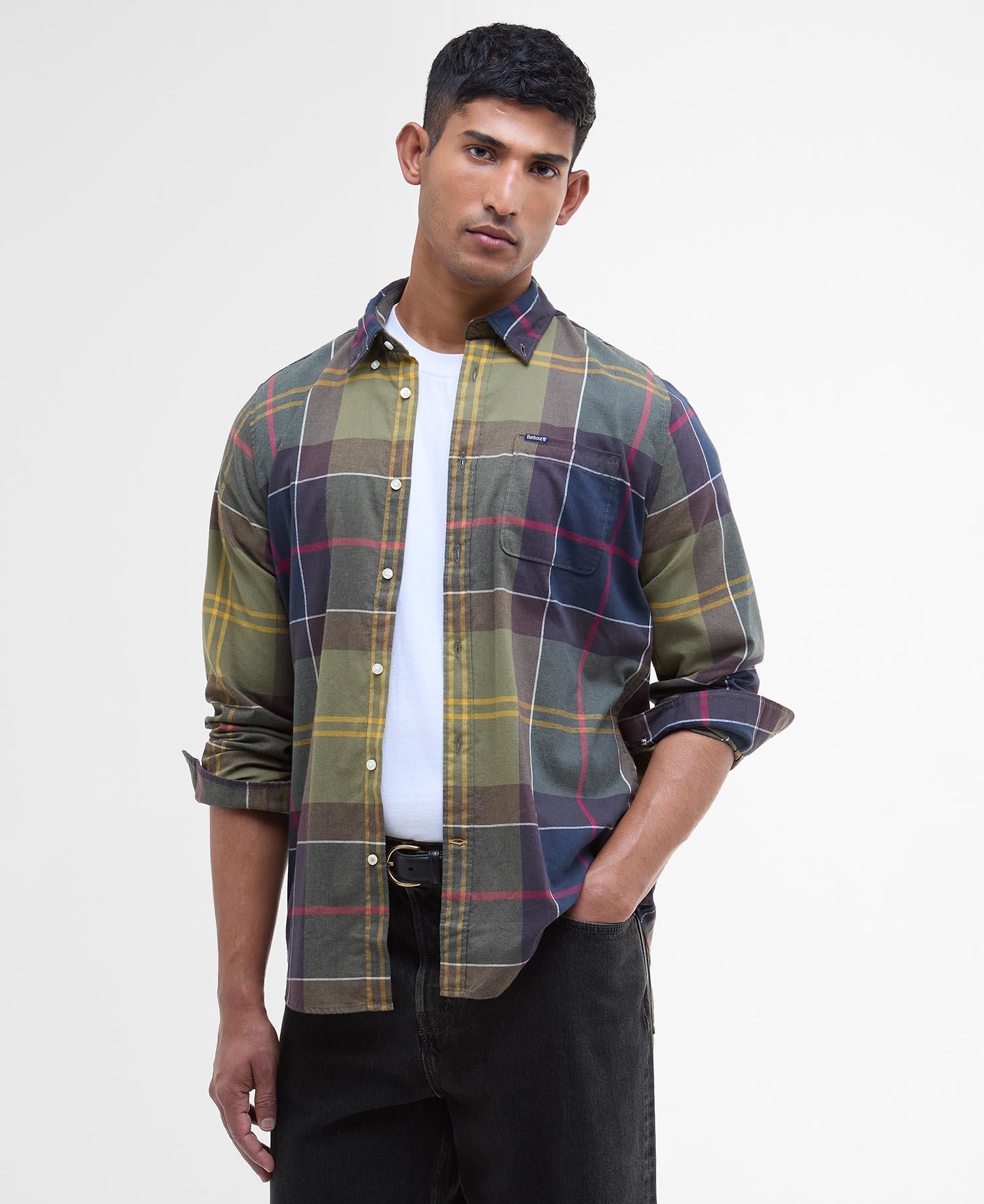 Camicia button down taglio sartoriale MSH4992 MSH TN52 BARBOUR Classic tartan 