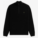 Maglia a coste mezza zip K6540 102 FRED PERRY Black 