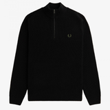 Maglia a coste mezza zip K6540 102 FRED PERRY Black 