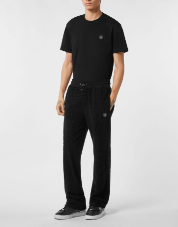 Pantaloni con motivo jacquard MJT2658 PTE021N 02 PHILIPP PLEIN Black 