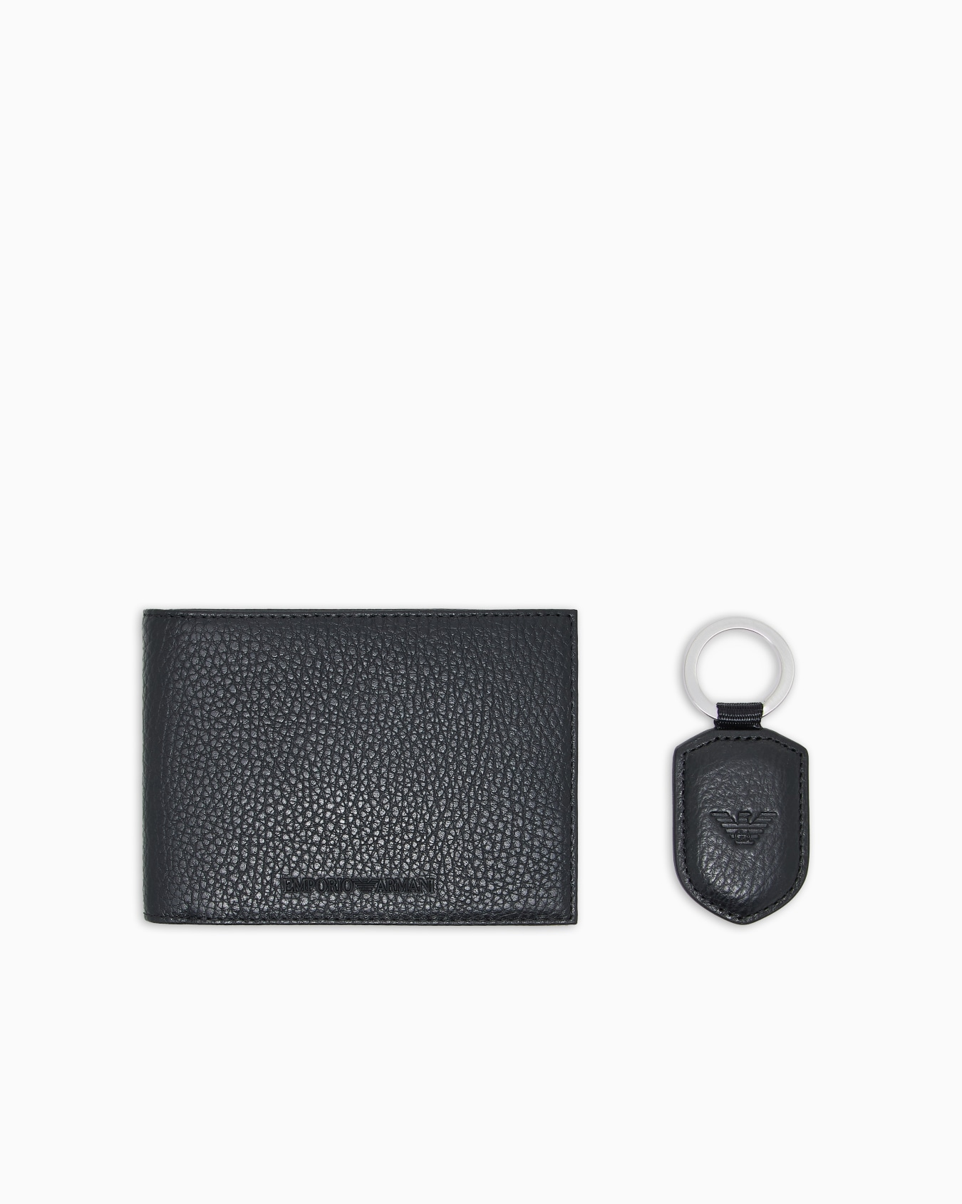 Portafoglio e portachiavi in pelle bottalata Y4R222 Y068E 80001 EMPORIO ARMANI Black 